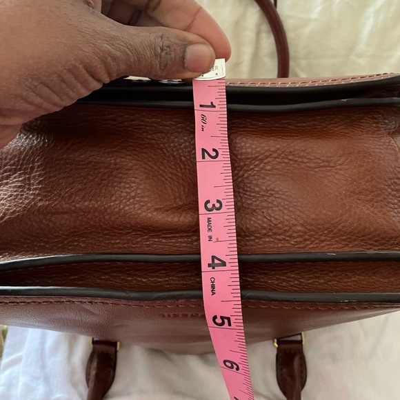 Fossil Rich Brown Leather Satchel - Picture 4 of 7